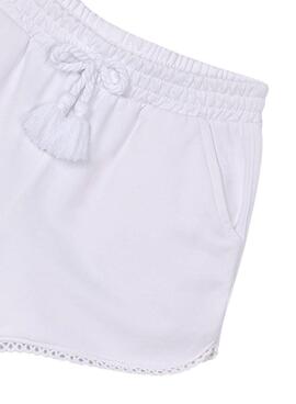 Short Mayoral  sport  basique  blanc pour fille