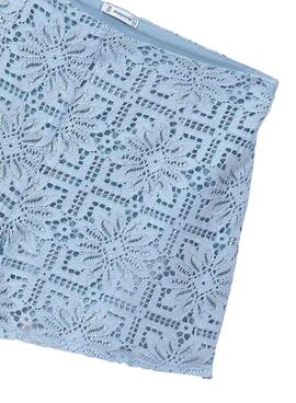 Short en dentelle bleu Mayoral pour fille.