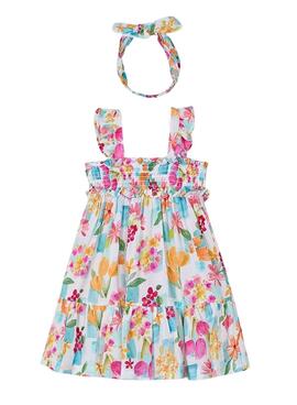 Robe Mayoral imprimée avec bandeau pour fille