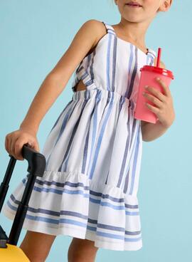 Robe Mayoral à rayures bleues pour fille