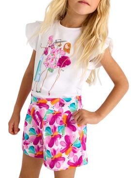 Jupe-pantalon Mayoral imprimée fleurie pour fille