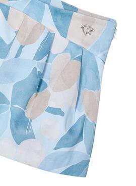 Jupe-culotte Mayoral  imprimée bleue  pour fille.