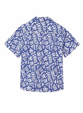 Chemise Mayoral imprimée bleue pour garçon