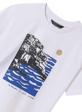 T-shirt Mayoral paysage blanc pour garçon