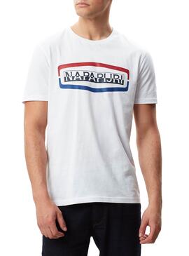 T-Shirt Napapijri Soggy SS Blanc Pour Homme