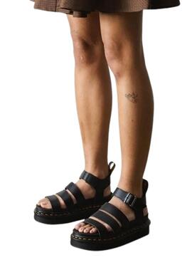 Sandales Dr. Martens Blaire noires pour femmes