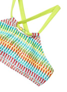 Maillot Mayoral  bain imprimé à nœud pour fille  .