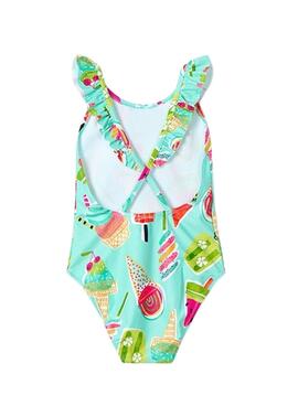 Maillot de bain imprimé glaces à volants pour fille Mayoral