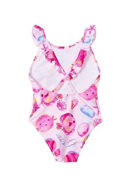 Maillot Mayoral rose imprimé pour fille