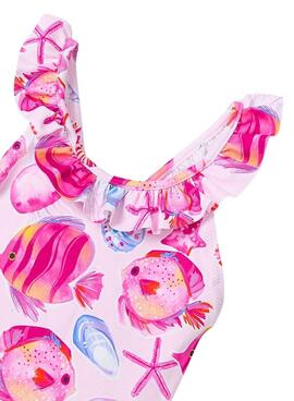 Maillot Mayoral rose imprimé pour fille
