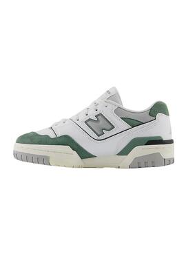 Sneakers New Balance GSB550 blanc vert pour enfants