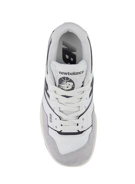  Sneakers New Balance PSBB550 blanc et noir pour enfants