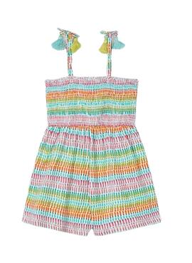   Jumpsuit Mayoral courte à imprimé nid d'abeille pour filles 