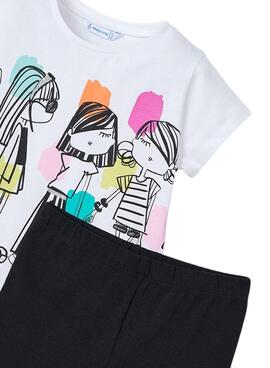Ensemble Mayoral leggings et tee-shirt imprimé pour fille.