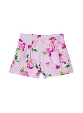 Jupe-pantalon Mayoral rose imprimé pour fille