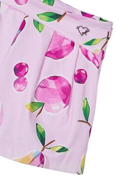 Jupe-pantalon Mayoral rose imprimé pour fille