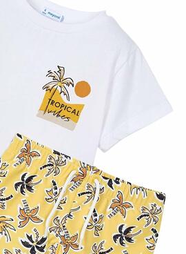 Ensemble Mayoral  de bain jaune et t-shirt pour enfant  