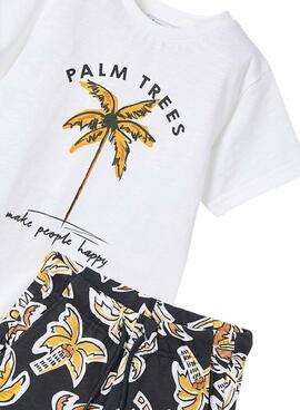 Ensemble Mayoral short et t-shirt palmiers pour enfant de la marque  .