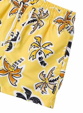 Maillot Mayoral imprimé palmiers jaune pour garçon