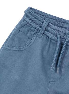 Pantalon Mayoral à cordon en serge bleue pour garçon