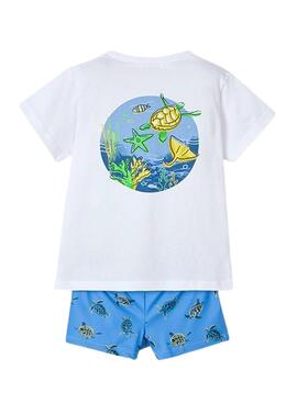 Ensemble Maillot de bain bleu et t-shirt pour garçon