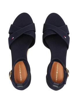 Sandales Tommy Hilfiger Flag Criss marine pour femme