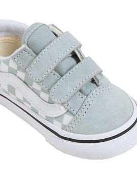 Chaussures Vans Old Skool Checkerboard turquoise