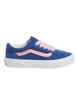 Chaussures Vans Old Skool bleu et rose
