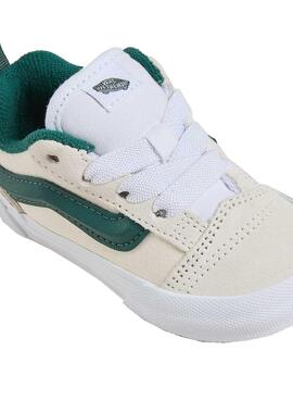 Chaussures Vans Knu Skool en beige et vert pour bébé