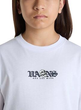 T-shirt Vans Shattered blanc pour enfant