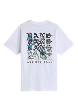 T-shirt Vans Shattered blanc pour enfant