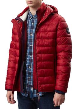 Veste Napapijri Aerons Hood Rouge pour Homme