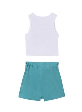 Ensemble short et t-shirt côtelé Mayoral pour fille.