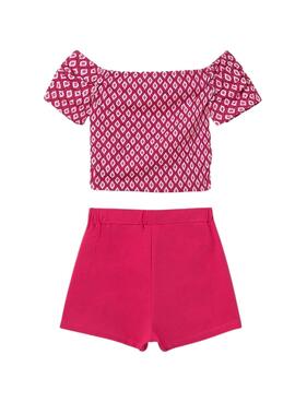 Ensemble Mayoral short et top imprimé pour fille