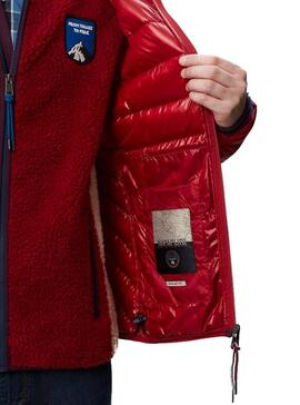 Veste Napapijri Aerons Hood Rouge pour Homme