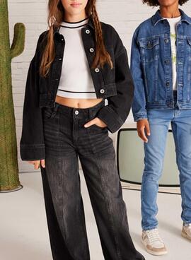 Veste en jean noire Mayoral pour fille