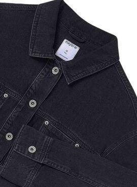 Veste en jean noire Mayoral pour fille