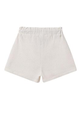 Short en tricot beige Mayoral pour fille.