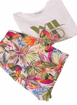 Ensemble Mayoral short et t-shirt graphique fille