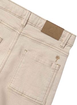 Bermuda beige en twill de niño para alcalde