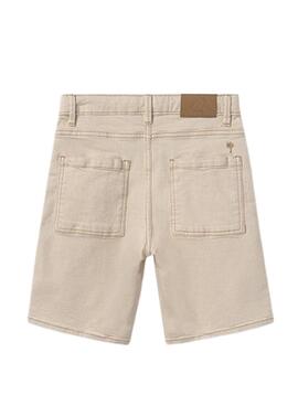 Bermuda beige en twill de niño para alcalde