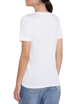 T-Shirt Only Jour de la semaine Blanc Pour Femme