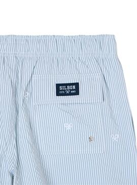 Maillot de bain Silbon à rayures bleues pour homme