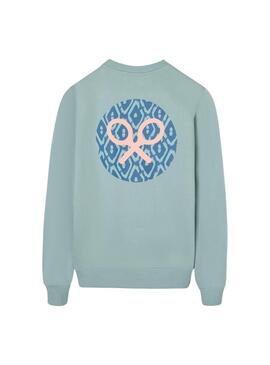 Sweatshirt Silbon Cercle turquoise pour homme