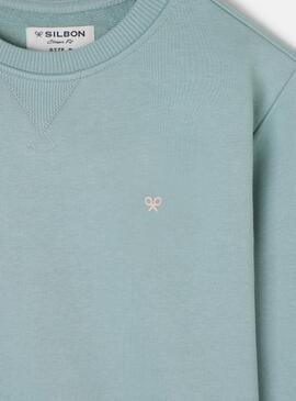 Sweatshirt Silbon Cercle turquoise pour homme