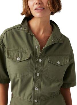  Jumpsuit Levis courte verte de Levis pour femmes