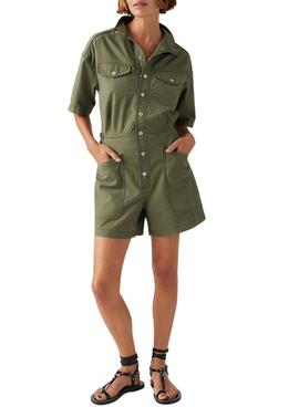   Jumpsuit Levis courte verte de Levis pour femmes