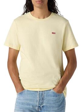 T-shirt Levi's basique jaune pour homme.