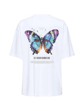 T-shirt Only Vivvi Transformation blanc pour femme.