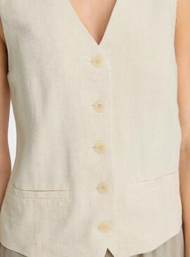 Veste Only Iris Siesta en lin beige pour femme